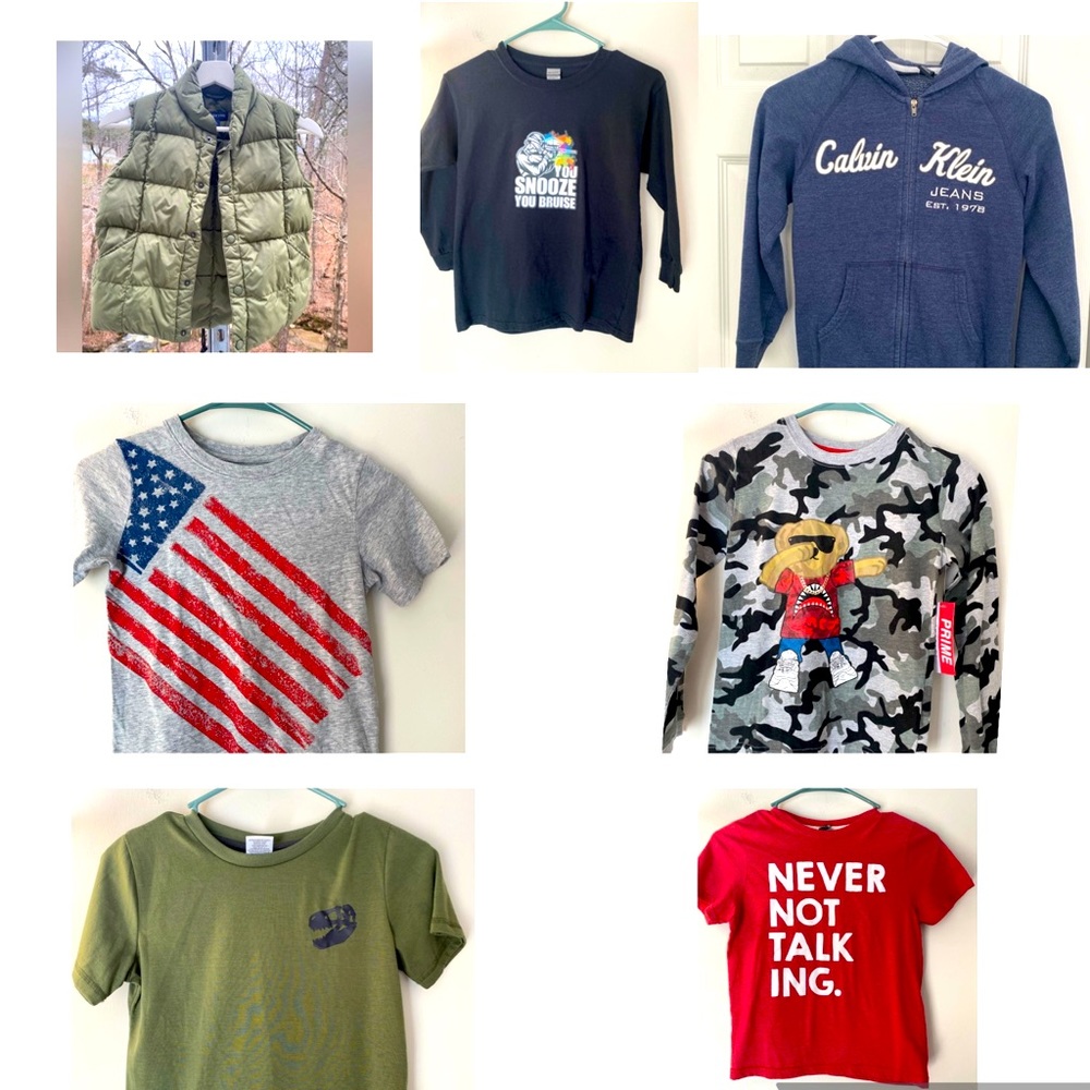 BOYS- 7pc BUNDLE BOX‼️ Size 7 Long & Short Sleeve T- Shirts‼️‼️ All In EUC